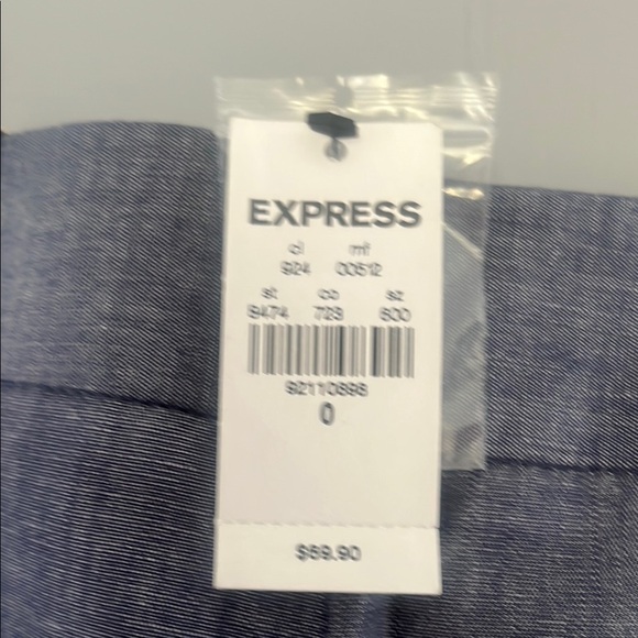 Express Blue Straight Leg Pants - Picture 8 of 9